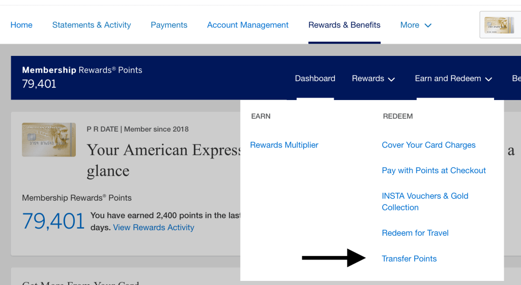 Transfer Points of Amex