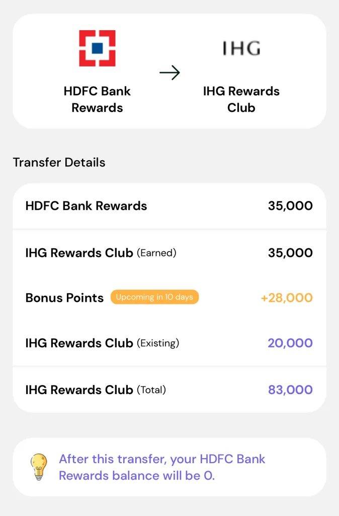 HDFC Transfer Bonus