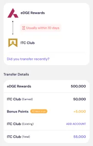 Club ITC Transfer Bonus