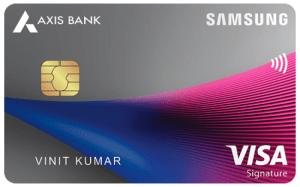 Axis bank Signature Samsung Credit Card