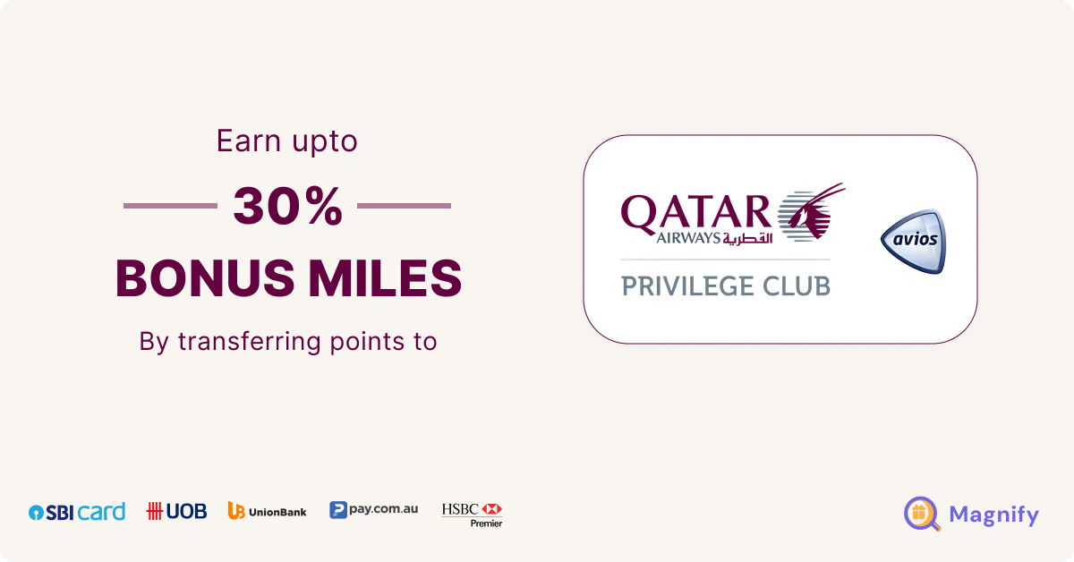 SBI Card Qatar Airways Transfer Bonus 2025