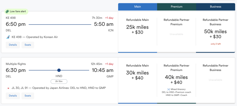 Delhi to Seoul