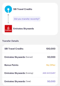 SBI to Emirates