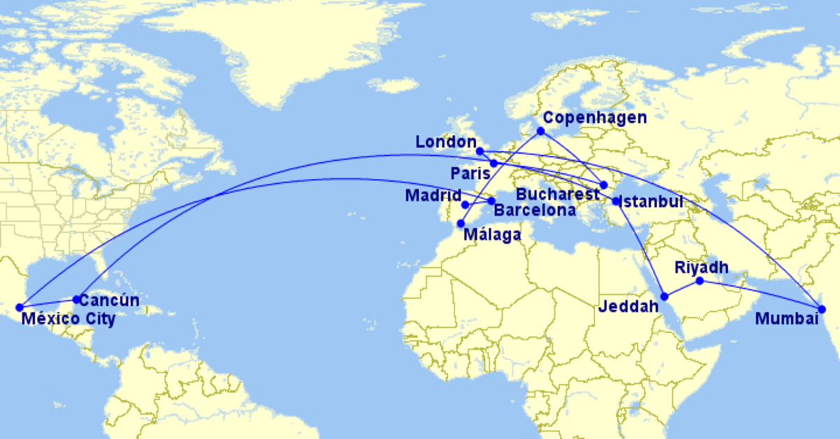 Europe & North America Route for SAS Challenge