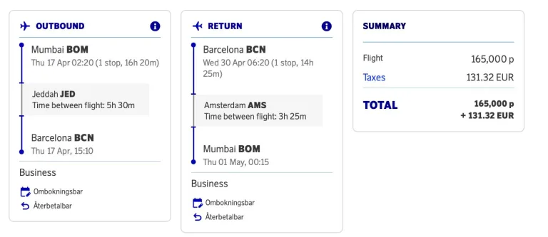 Mumbai-Barcelona