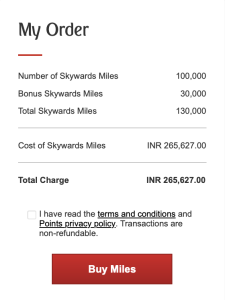 Emirates Buy Points with 30% Bonus